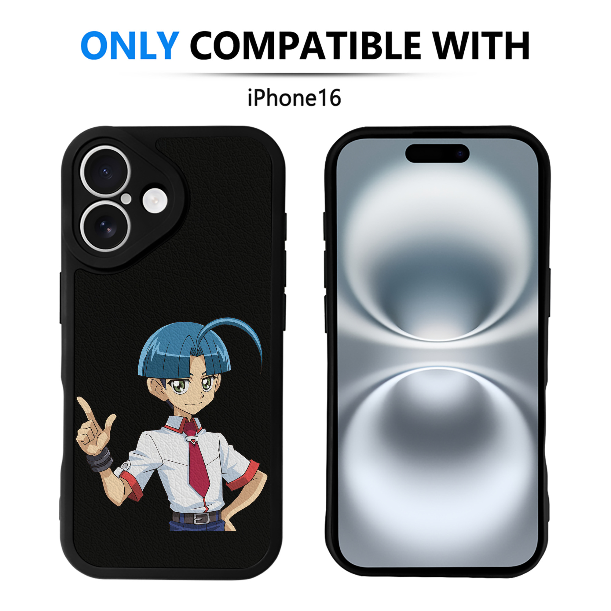 遊☆戯☆王 Yu-Gi-Oh! 【iPhone 16シリーズ対応】シリコンスマホケース（レザー調） 材質：シリコン